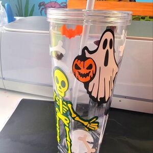 Skeleton Design Clear Tumbler